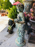 Bronze Classical Boy With Fruit Garden Statue