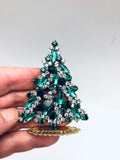 Czech Crystal Christmas Tree Decoration # 285