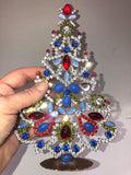 Czech Crystal Christmas Mantle Tree # 177