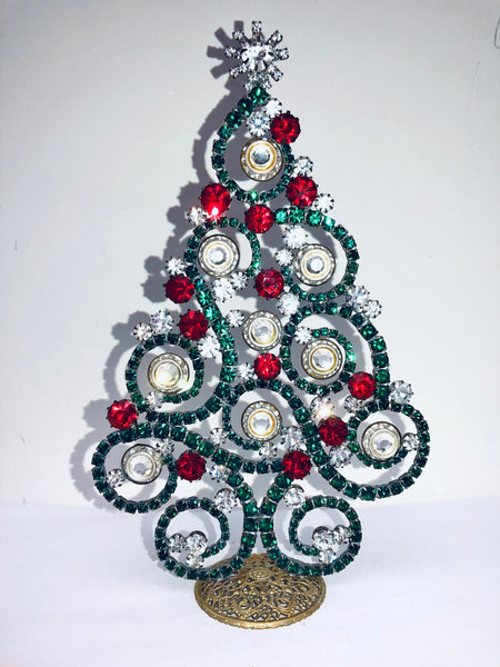 Czech Crystal Christmas Tree Decoration # 247