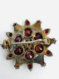 Antique Victorian Fiery Garnet Pin Brooch
