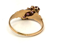 Antique Victorian Rhodolite Garnet Diamond Ring