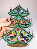 Vintage Czech Crystal Christmas Tree Decoration # 239