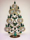 Vintage Czech Crystal Christmas Mantle Tree Decoration # 242