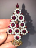 Vintage Czech Crystal Christmas Tree Decoration # 258