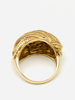 14K Yellow Gold Fern Dome Ring