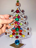 Vintage Czech Crystal Christmas Tree Decoration # 244