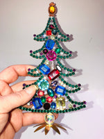 Vintage Czech Rhinestone Christmas Tree # 274