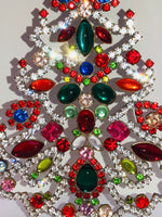 Czech Crystal Rhinestone Christmas Tree Decoration # 272
