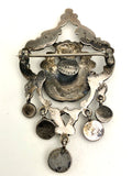 Antique Topazio Sterling Crest Crown Brooch