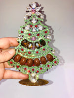 Vintage Czech Crystal Christmas Tree Decoration  #256