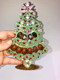Vintage Czech Crystal Christmas Tree Decoration  #256