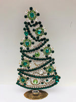 Vintage Czech Crystal Rhinestone Christmas Mantle Tree  # 229