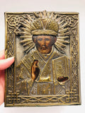 Antique Russian Icon Saint Nicholas Miracle Worker