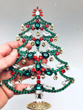Czech Crystal Christmas Mantle Tree Decoration # 295