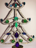 Vintage Czech Crystal Rhinestone Christmas Tree Decoration  # 241