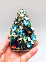 Czech Crystal Mantle Christmas Tree # 143