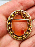 Antique 18K Yellow Gold Cameo Italy