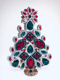 Custom Czech Crystal Rhinestone Christmas Mantle Tree # 232