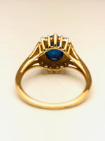 Antique Sapphire Diamond Ring 10k