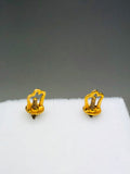 Antique 10K Yellow Gold Love Bird Earrings