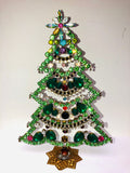 Vintage Czech Crystal Christmas Tree Decoration # 248