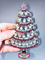 Vintage Czech Crystal Christmas Tree Decoration # 251