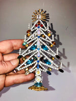 Vintage Czech Crystal Christmas Tree Decoration # 257
