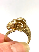 10k Vintage Rams Ring
