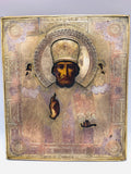 Antique Russian Icon St Nicholas