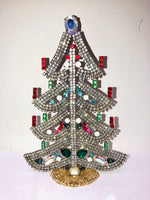 Vintage Czech Rhinestone Christmas Tree #275