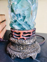 Antique Chinese Carved Jade Lamp