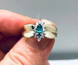 Vintage Marquis Emerald Diamond 14K Ring