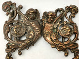 Antique Victorian Angels Belt Huckle Cherubs