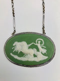 Sterling Jasper Wedgwood Chariot Of The Gods Necklace
