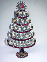 Vintage Czech Crystal Christmas Tree Decoration # 251