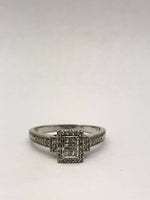 14K Princess Cut Diamonds Ring