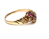 Antique Victorian Rhodolite Garnet Diamond Ring