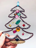 Vintage Czech Rhinestone Christmas Mantle Tree # 297