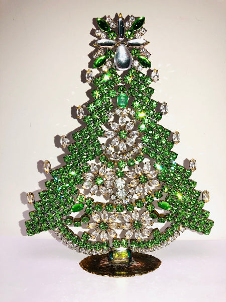 Czech Rhinestone Crystal Christmas Tree Decoration # 276