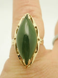 18k Jade Marquis Ring