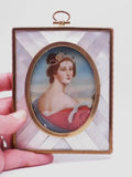 French Mother of Pearl Ivory Portrait
