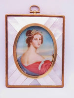 French Mother of Pearl Ivory Portrait