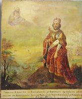 Antique Russian Icon Alexander Nevsky Dated 1863