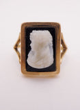 14k Rose Gold Victorian Cameo Ring