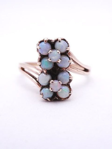 14k Vintage Opal Cluster Ring