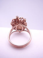 14k Mobe Pearl and Diamond Ring