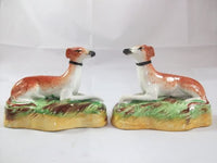 Pair of Staffordshire Whippet Dogs