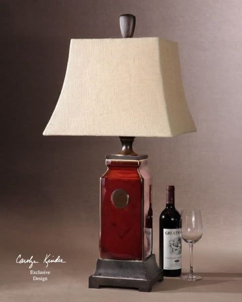 Red Porcelain Chinese Lamp Reggie