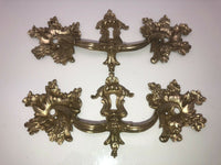 Antique Early French Ormolu Bronze Drawer Cabinet Hardware Pull Handles